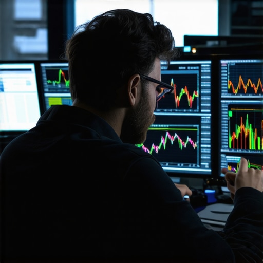 Analyst reviewing detailed data dashboards for brand trust enhancement.