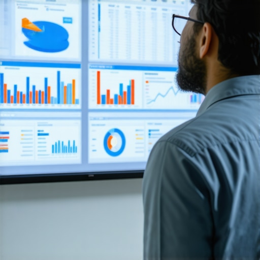 Expert analyzing data dashboards for SEO and brand trust