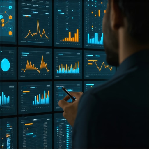 Integrated Data Analytics for Conversion Optimization A person reviewing multi-channel marketing analytics dashboards with charts and graphs.