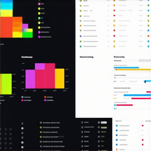 Advanced SEO Analytics Dashboard for Trust and Conversion A high-tech analytics dashboard illustrating heatmaps and user metrics for SEO optimization.