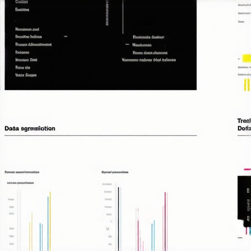 Infographic showing analytics, segmentation, and trend prediction in branding.