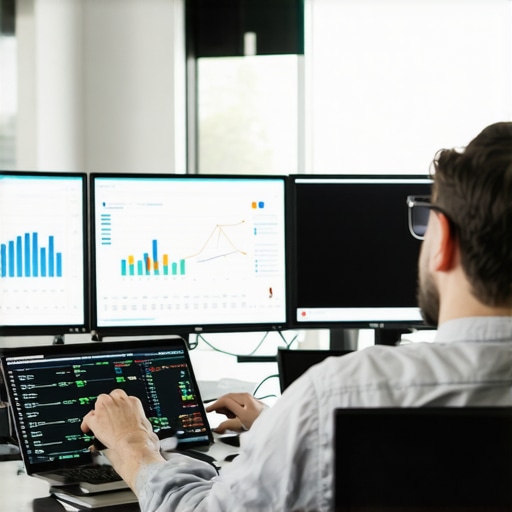 Data analyst monitoring real-time analytics dashboard to enhance brand trust