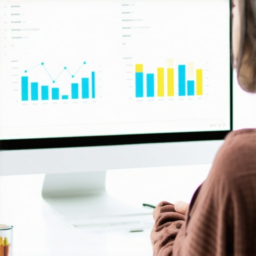 Person reviewing marketing data and analytics on a computer