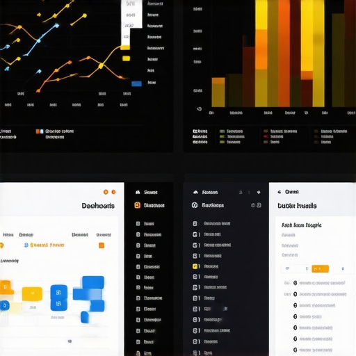 Analytics dashboard with charts and data visualization for marketing strategies