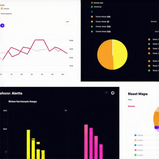 Analytics dashboard with user metrics, heatmaps, and alerts for trust-building strategies