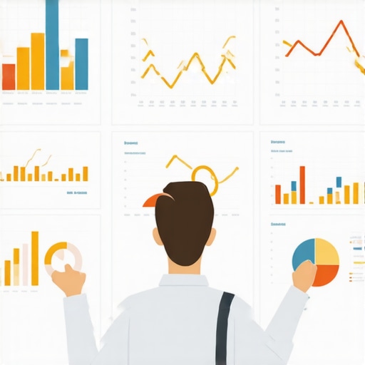 A person analyzing complex data dashboards on multiple screens for SEO and branding insights.