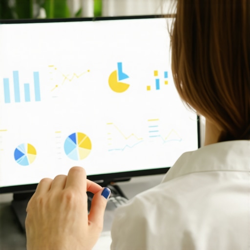 Analyzing Analytics Data Marketer reviewing digital analytics reports on computer