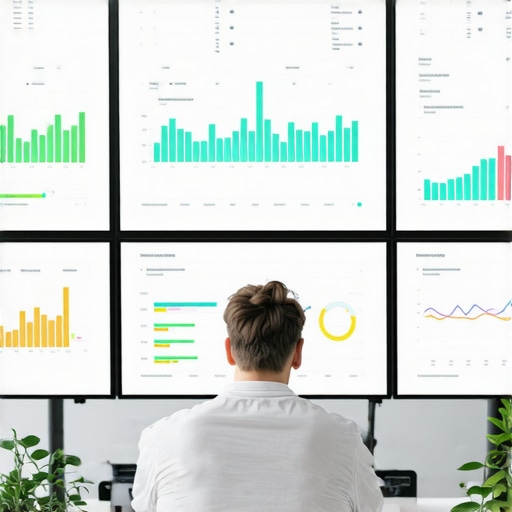 A professional analyzing complex marketing analytics data on multiple screens to improve trust and conversions.