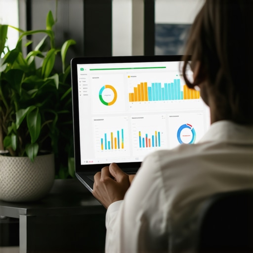 Monitoring Website Performance Person reviewing analytics dashboards to ensure website health and effectiveness