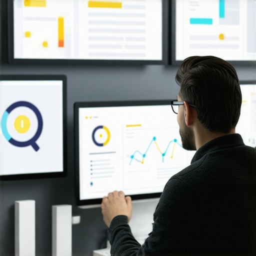 Person reviewing analytics dashboards with trust signals highlighted