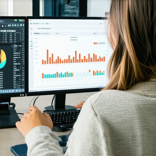 Person reviewing digital analytics charts and filtering suspicious traffic