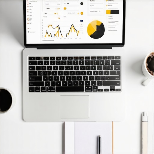 Workstation with Analytics Tools A professional workspace showing analytics dashboards on a laptop screen, illustrating digital tools for ongoing site maintenance.